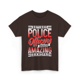 Retired Police Officers Grandpas Cop T-Shirt - Dark Chocolate