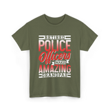 Retired Police Officers Grandpas Cop T-Shirt - Military Green