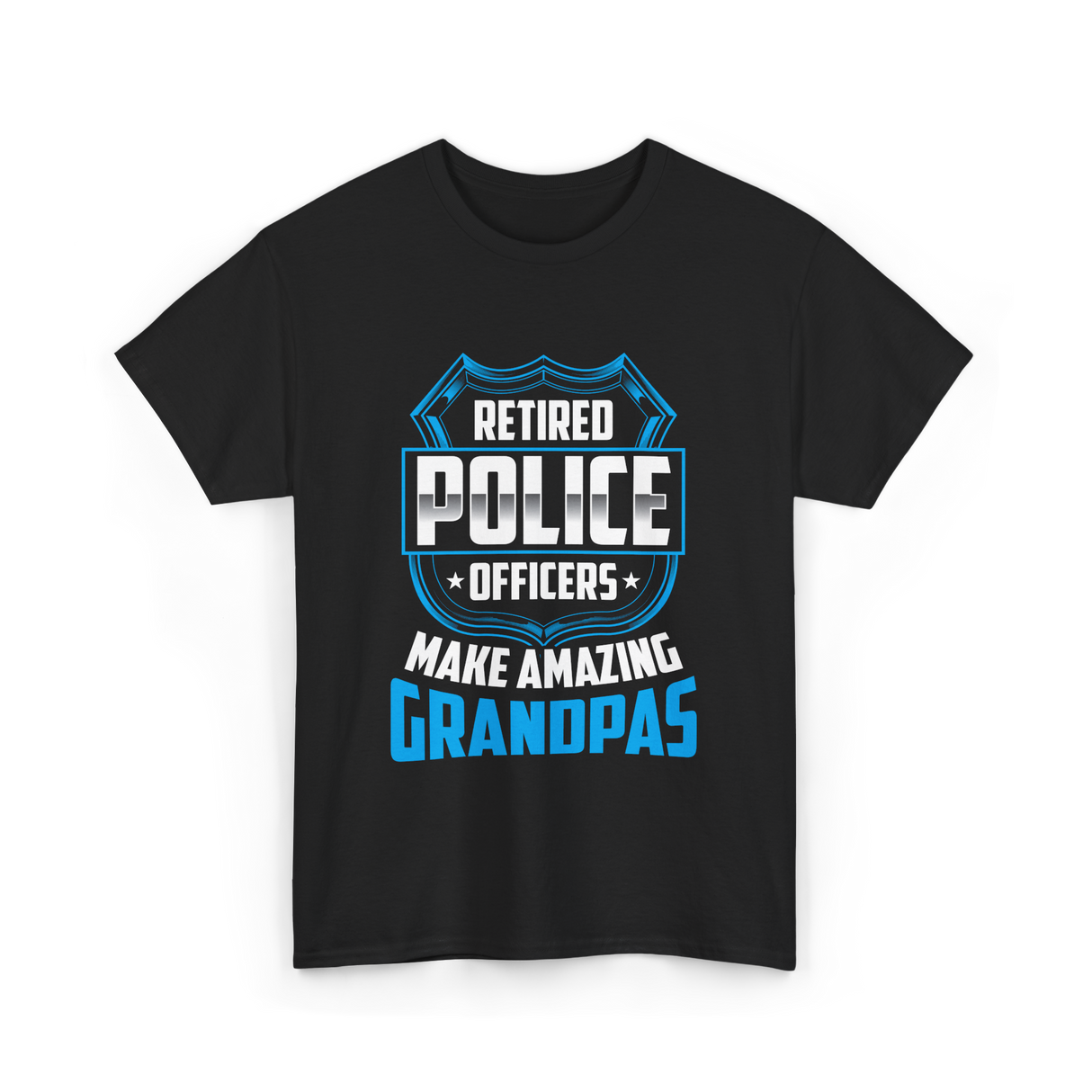 Retired Police Officers Grandpas T-Shirt - Black