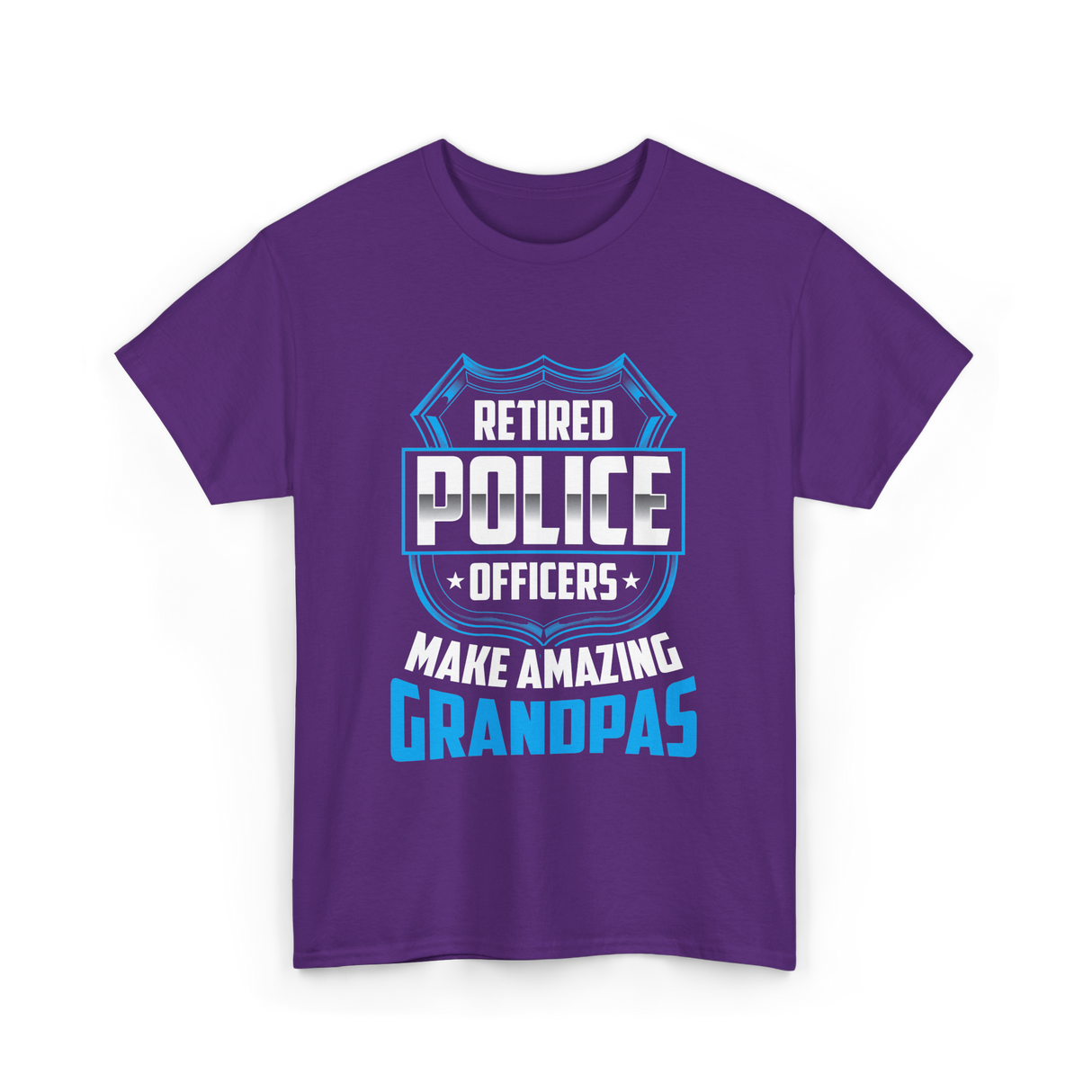 Retired Police Officers Grandpas T-Shirt - Purple