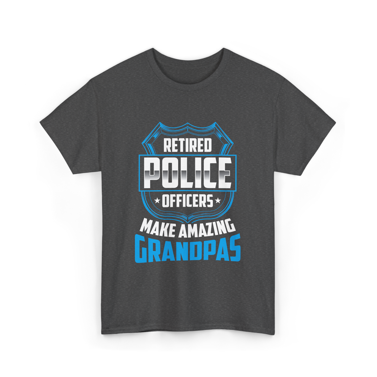 Retired Police Officers Grandpas T-Shirt - Dark Heather