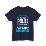 Retired Police Officers Grandpas T-Shirt - Navy