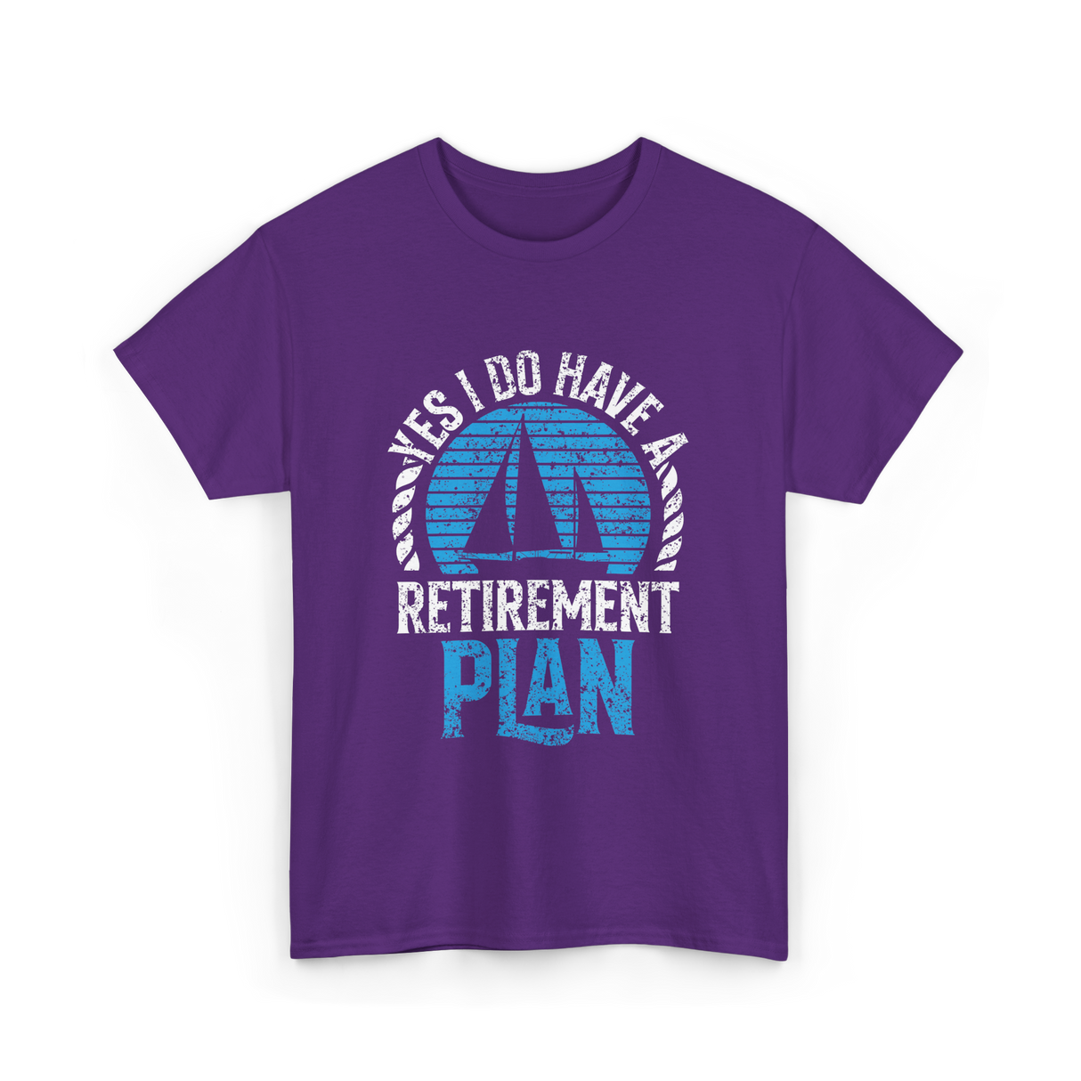 Retirement Plan Sailing Sailor T-Shirt - Purple