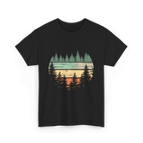 Retro Forest Nature Outdoors T-Shirt - Black