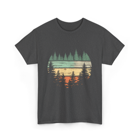 Retro Forest Nature Outdoors T-Shirt - Dark Heather