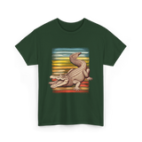 Retro Gator Crocodile Animal Lover T-Shirt - Forest Green