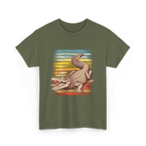 Retro Gator Crocodile Animal Lover T-Shirt - Military Green