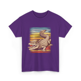 Retro Gator Crocodile Animal Lover T-Shirt - Purple