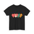 Retro Hearts T-Shirt - Black