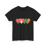 Retro Hearts T-Shirt - Black