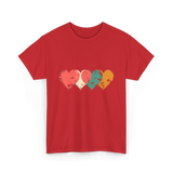 Retro Hearts T-Shirt - Red