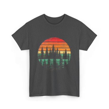 Retro Nature Trees T-Shirt - Dark Heather