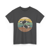 Retro Orca Wildlife T-Shirt - Dark Heather