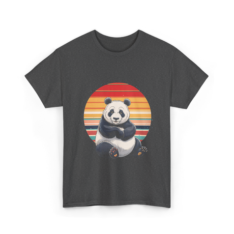 Retro Panda Kawaii Panda T-Shirt - Dark Heather