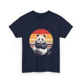 Retro Panda Kawaii Panda T-Shirt - Navy