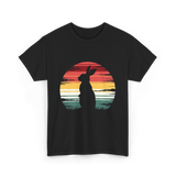 Retro Rabbit Artwork Bunny Lover T-Shirt - Black