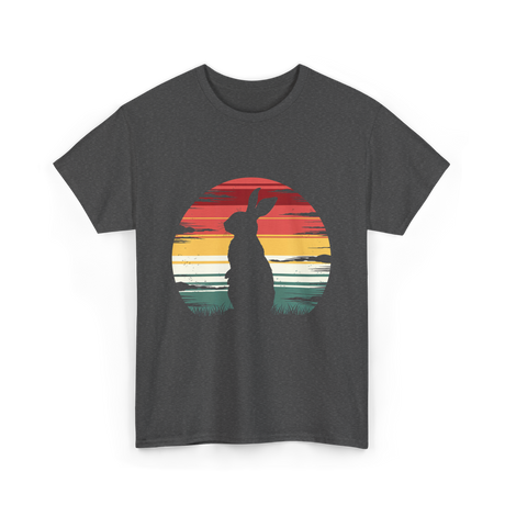 Retro Rabbit Artwork Bunny Lover T-Shirt - Dark Heather