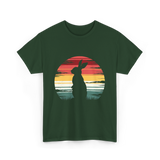 Retro Rabbit Artwork Bunny Lover T-Shirt - Forest Green