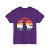 Retro Rabbit Artwork Bunny Lover T-Shirt - Purple