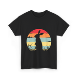 Retro Rabbit Bunny Lover T-Shirt - Black