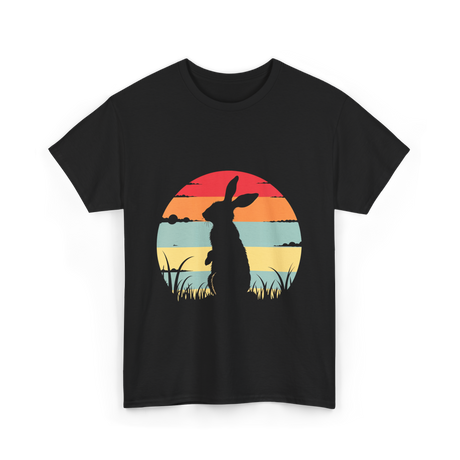 Retro Rabbit Bunny Lover T-Shirt - Black