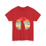 Retro Rabbit Bunny Lover T-Shirt - Red