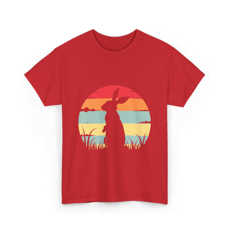 Retro Rabbit Bunny Lover T-Shirt - Red