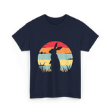 Retro Rabbit Bunny Lover T-Shirt - Navy