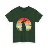 Retro Rabbit Bunny Lover T-Shirt - Forest Green