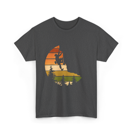 Retro Rock Climbing Climber T-Shirt - Dark Heather