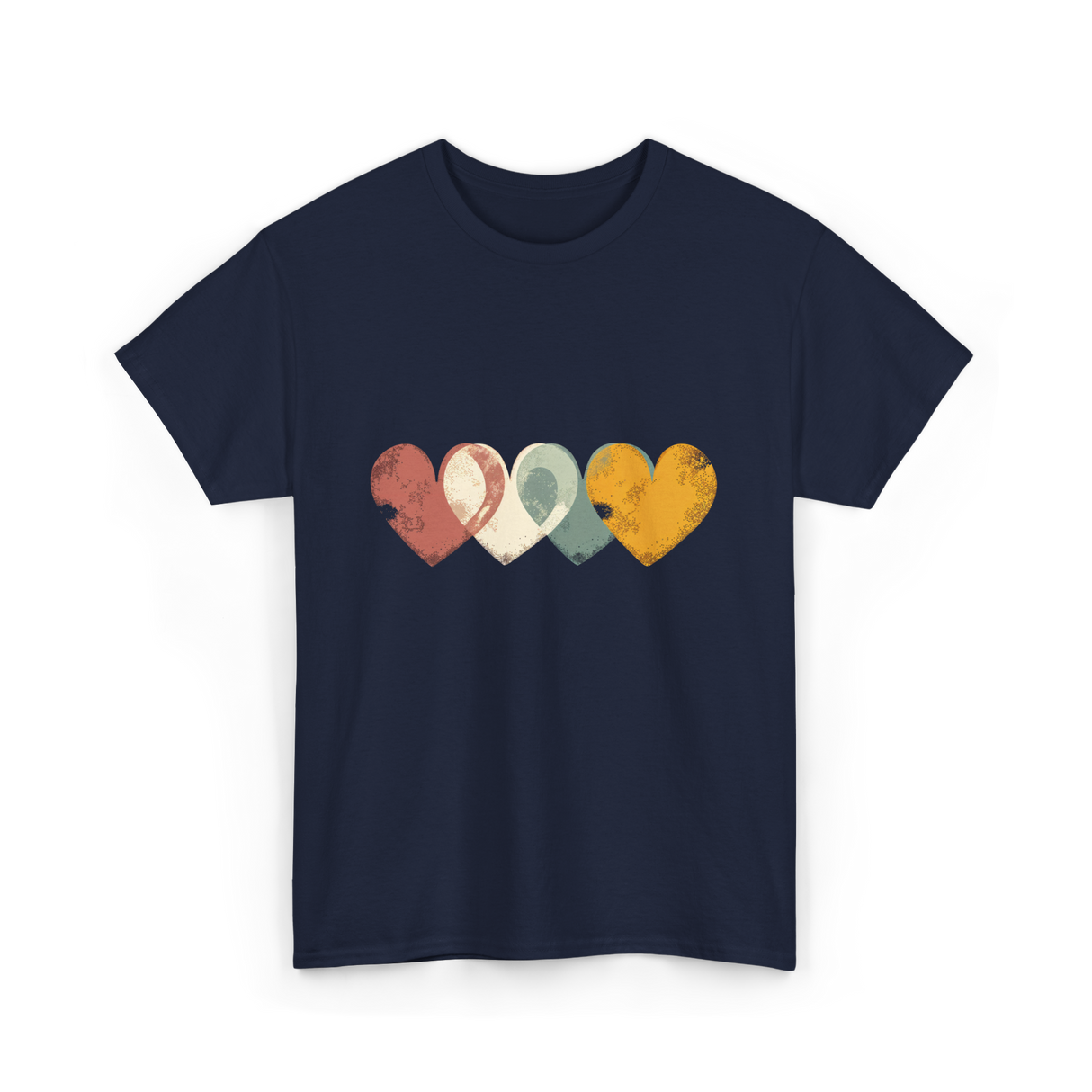 Retro Valentine T-Shirt - Navy