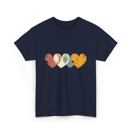 Retro Valentine T-Shirt - Navy