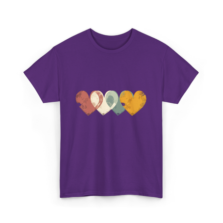 Retro Valentine T-Shirt - Purple