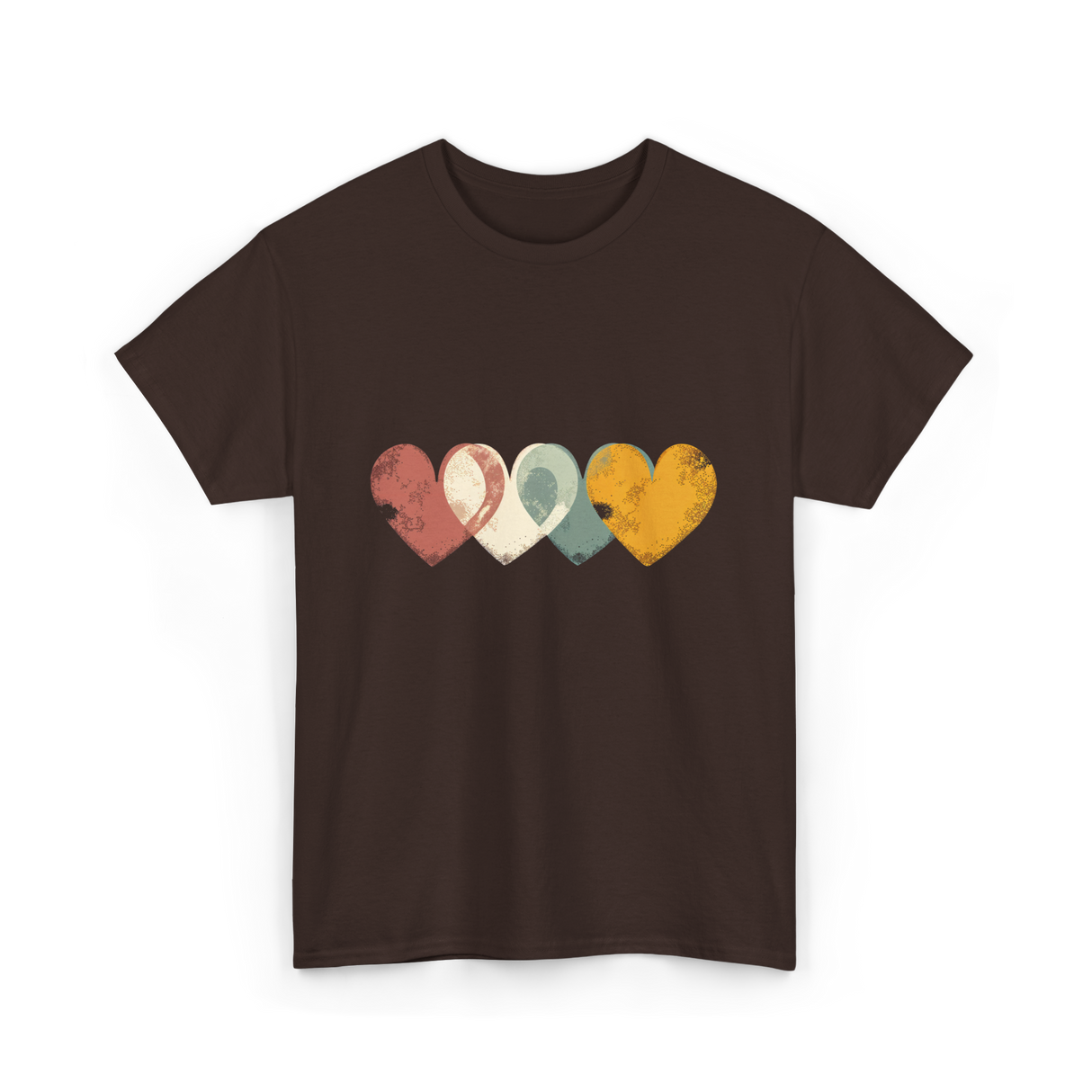 Retro Valentine T-Shirt - Dark Chocolate