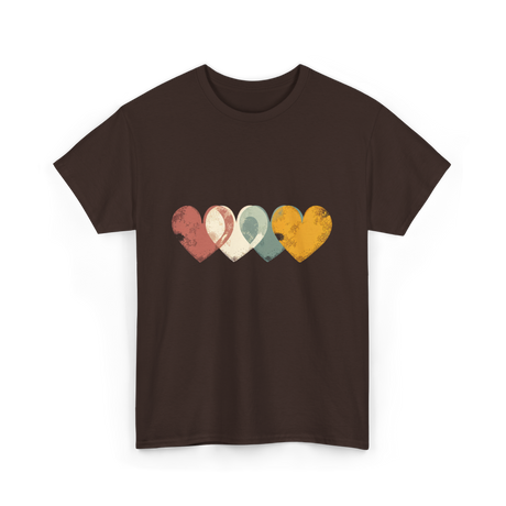 Retro Valentine T-Shirt - Dark Chocolate