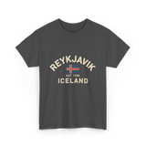 Reykjavik Iceland History Flag T-Shirt - Dark Heather