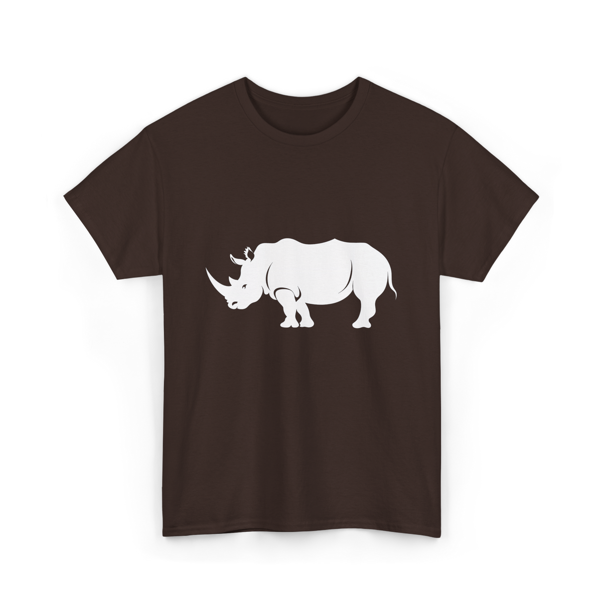 Rhino Design Wildlife Rhinos T-Shirt - Dark Chocolate