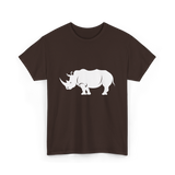 Rhino Design Wildlife Rhinos T-Shirt - Dark Chocolate