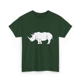 Rhino Design Wildlife Rhinos T-Shirt - Forest Green