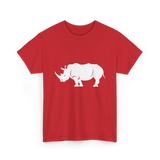 Rhino Design Wildlife Rhinos T-Shirt - Red