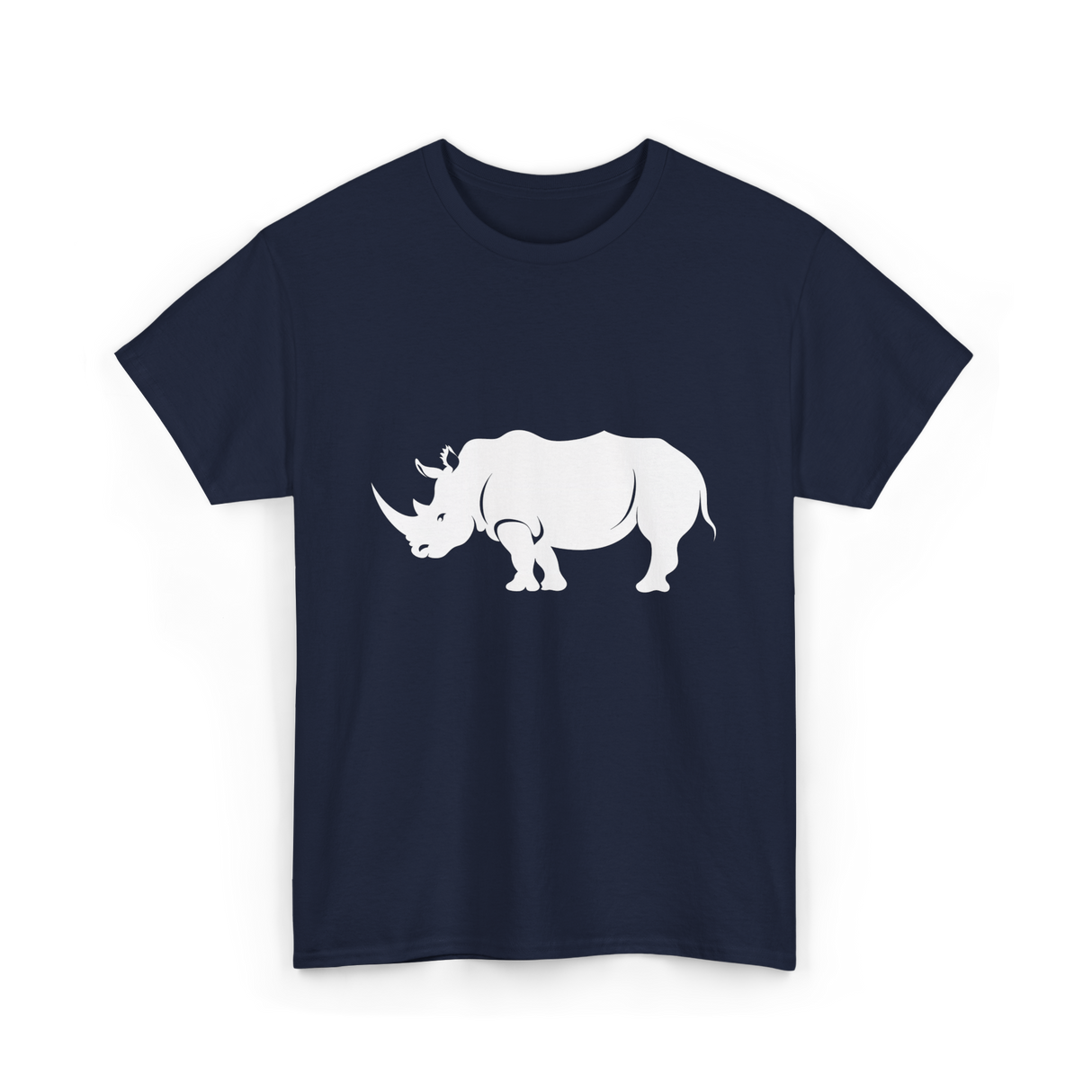 Rhino Design Wildlife Rhinos T-Shirt - Navy