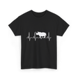 Rhino Heartbeat Rhino Wildlife T-Shirt - Black