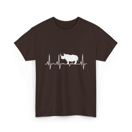 Rhino Heartbeat Rhino Wildlife T-Shirt - Dark Chocolate