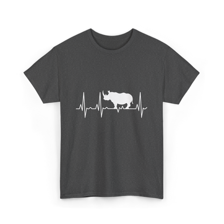 Rhino Heartbeat Rhino Wildlife T-Shirt - Dark Heather