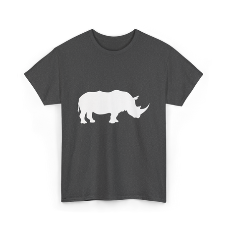 Rhino Silhouette Wildlife Conservation T-Shirt - Dark Heather