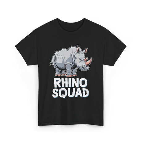 Rhino Squad Rhinoceros Wildlife T-Shirt - Black