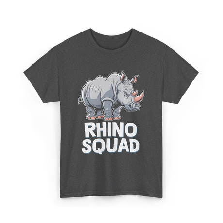 Rhino Squad Rhinoceros Wildlife T-Shirt - Dark Heather