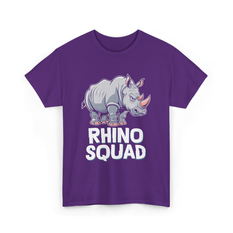 Rhino Squad Rhinoceros Wildlife T-Shirt - Purple