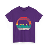 Rhino Sunset Wildlife Conservation T-Shirt - Purple