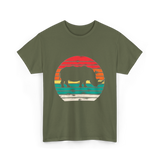 Rhino Sunset Wildlife Conservation T-Shirt - Military Green